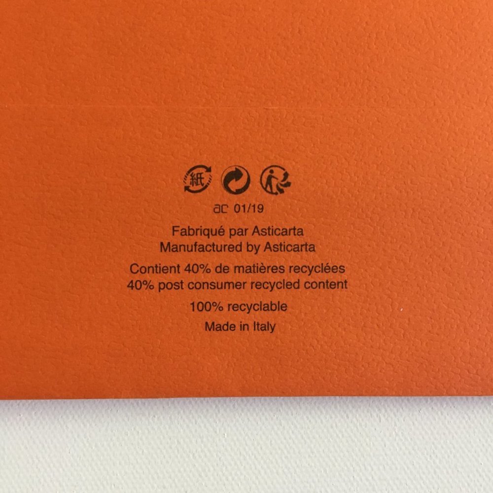 Hermes Paper Bag 16.5x11x4 in Rectangular Shopping Bag Orange Authentic w/flaw - Picture 5 of 13